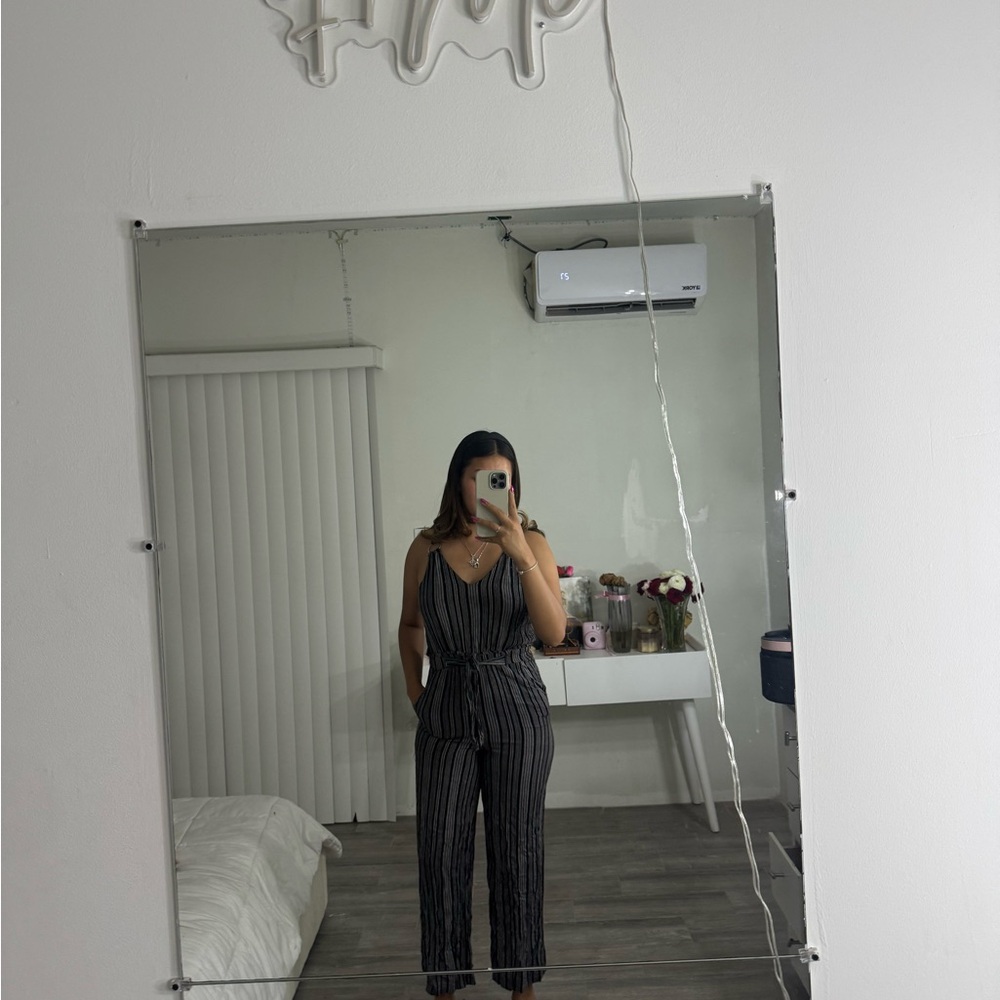 Striped Black Jumpsuit